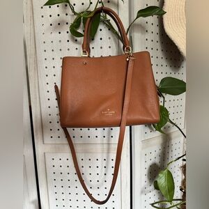 Kate Spade Brown Leather Shoulder Bag with Timeless Elegance